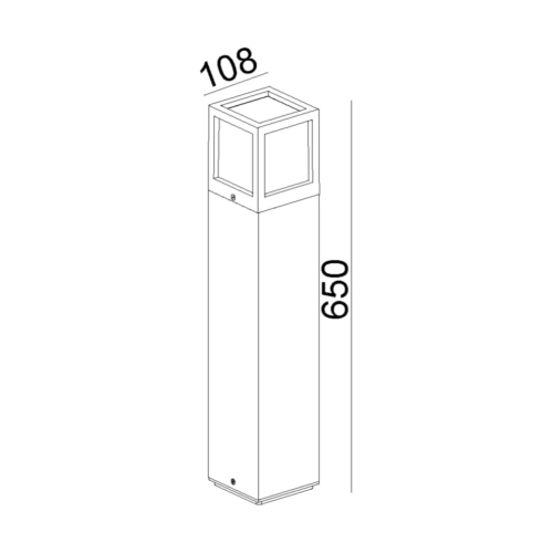 چراغ پایه بلند E27 بیرونی کد H136