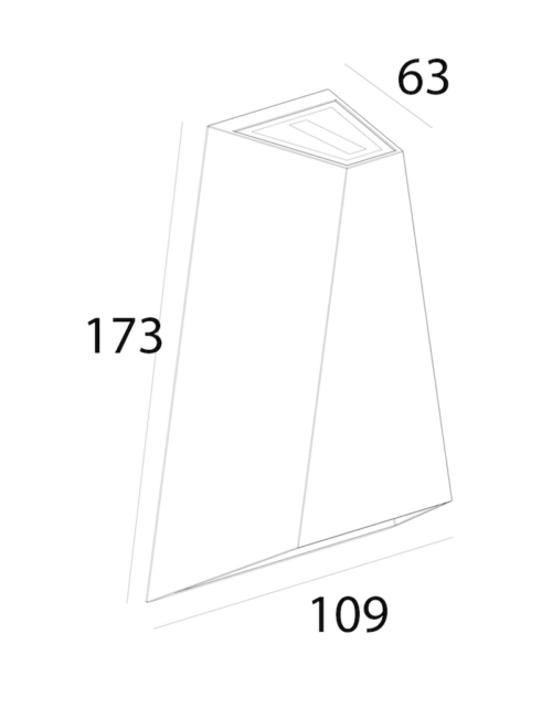 چراغ دیواری LED بیرونی کد H115