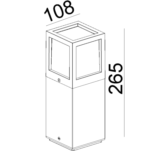 چراغ پایه کوتاه E27 بیرونی کد H137