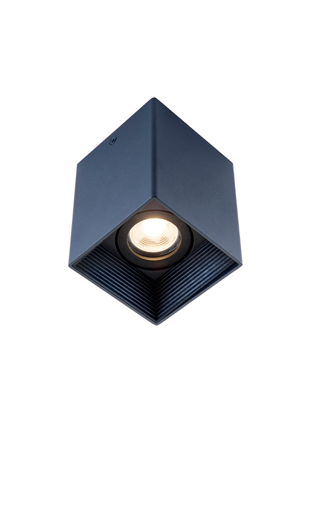 چراغ سقفی روکارمربع 12 سانت با سرپیچ GU10 نوران کدInterior ceiling lighting/ N1005-WHT 120mm