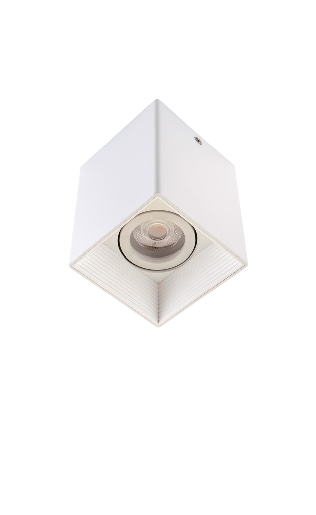چراغ  سقفی روکارمربع 12 سانت با سرپیچ GU10 کد N1005-WHT /120mm