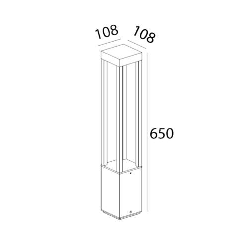 چراغ پایه بلند 7 وات نور 3000 کد H113