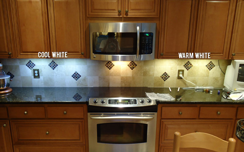 تفاوت نور گرم و خنک در آشپزخانه