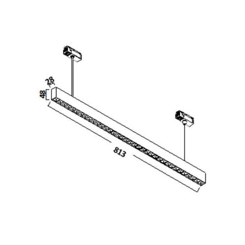 چراغ آویز خطی مگنتی 18 وات لنز 96 درجه نور 3000K کد T256 T257 LINE