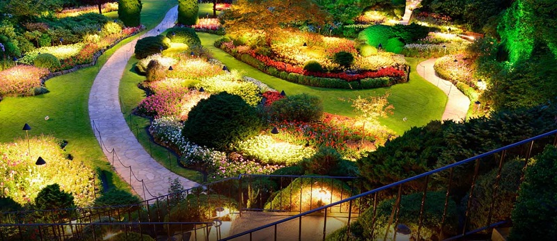 در نورپردازی حیاط، نباید نورها بیش از حد روشن باشند تا از زیبایی طبیعی شب محروم نشود