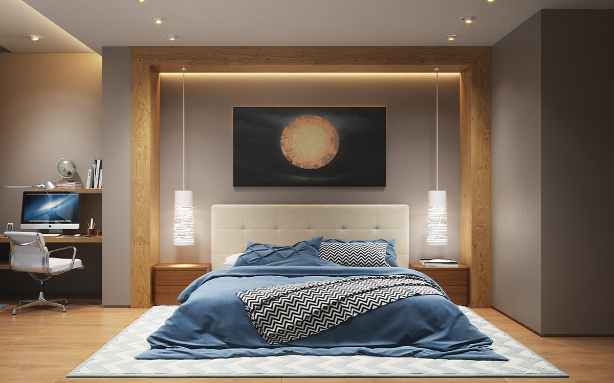 با استفاده از نور مناسب، می‌توان اتاق خواب را به مکان آرامش‌بخش و دلپذیری تبدیل کرد.