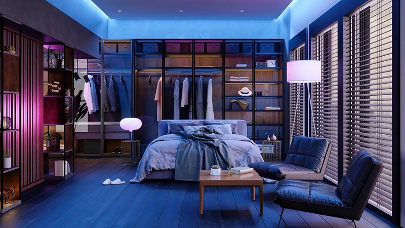 با استفاده از نور مناسب، می‌توان اتاق خواب را به مکان آرامش‌بخش و دلپذیری تبدیل کرد.