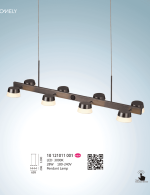 چراغ آویز 8 شعله 24 وات نور 3000k کد C143 - Image 2