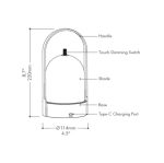 چراغ شارژی 2 وات نور 3000k کد C251/GOLD - Image 6