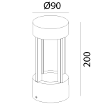 چراغ دیواری بیرونی 7 وات نور 3000K کد H110 - Image 5