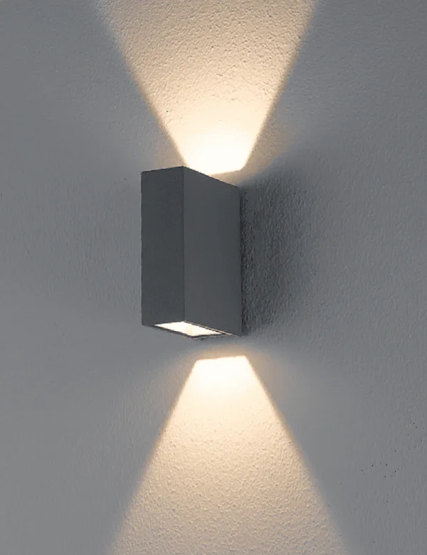 چراغ دیواری بیرونی دوطرفه 3*2 وات نور 3000k کد H116 (GRY) - H216 (WHT) - تصویر 3