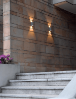 چراغ دیواری بیرونی دوطرفه 3*2 وات نور 3000k کد H116 (GRY) - H216 (WHT) - Image 4