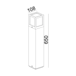 چراغ پایه بلند E27 بیرونی کد H136 - Image 4