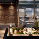 چراغ پایه کوتاه بیرونی سرپیچ E27 کد H142 - Image 3