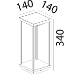 چراغ پایه کوتاه سولار 34 سانت نور 3000K کد H147 - Image 4