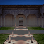 چراغ پایه بلند سولار LED,COB بیرونی کد H148 - Image 2