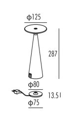 چراغ رومیزی شارژی 2.2 وات نور 3000K کد H182 (WHT) - H193 (BLK) - Image 10