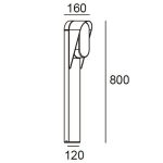 چراغ پایه بلند 15 وات نور 3000K کد H187 - Image 2