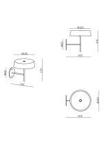 چراغ دیواری شارژی 2.2 وات نور 3000K کد H196 - Image 6