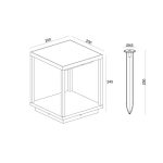 چراغ پارکی پایه کوتاه سولار 2 وات نور 3000K کد H197 - Image 2