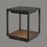 چراغ پارکی پایه کوتاه سولار 2 وات نور 3000K کد H197