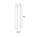 چراغ پایه بلند 10 وات نور 3000K کد H201 - Image 3