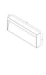 چراغ دیواری بیرونی 9 وات نور 3000K کد  H204 (GRY) - H212 (WHT) - Image 3