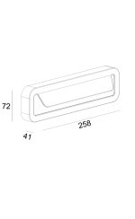 چراغ دیواری بیرونی 15 وات نور 3000k کد H205 - Image 2