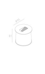 چراغ کنار پله ای بیرونی 3 وات نور 3000K کد H206 - Image 2