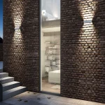 چراغ دیواری بیرونی دوطرفه 15 وات نور 3000K کد H215 - Image 2