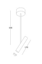 چراغ سقفی 7 وات نور 3000k کد (LC116 (WHT) - LC117 (BLK - Image 3