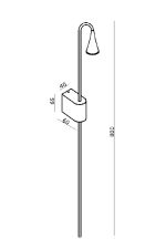 چراغ دیواری 2*3 وات نور 3000k کد (LC119 (BLK - Image 6