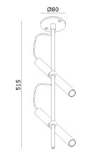 چراغ سقفی 5*2 وات نور 3000k کد LC125 (WHT) - LC126 (BLK) - Image 3