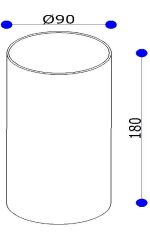 چراغ دیواری بیرونی 8 وات نور 3000k کد LC120 - Image 3