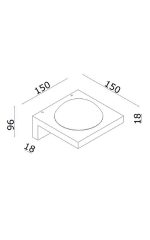 چراغ دیواری بیرونی 18 وات نور 3000K کد LC127 (WHT) - LC128 (BLK) - Image 9