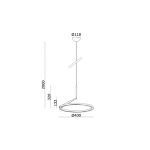 چراغ آویز 20 وات نور 3000k کد  LC166 - Image 3