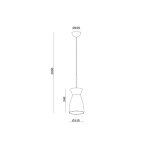 چراغ آویز 12 وات نور 3000k کد  LC172 - Image 2