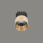 چراغ سقفی بدون لبه 12 وات نور 3000K کد N1019 (BLK/WHT/BRSS)