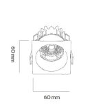 چراغ سقفی توکار 12 وات نور 3000K کد N1021-S - Image 7