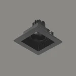 چراغ سقفی توکار 12 وات نور 3000K کد N1022-COB (BLK/WHT) - Image 2