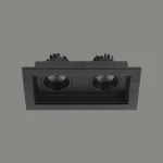 چراغ سقفی توکار 12*2 وات نور 3000K کد  N1023-COB (BLK/WHT)