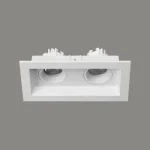 چراغ سقفی توکار 12*2 وات نور 3000K کد  N1023-COB (BLK/WHT) - Image 2