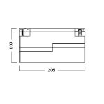 چراغ لیرزبلد مگنتی 10 وات لنز 24 درجه نور 3000k کد T187 (BLK) - T263 (WHT) - Image 6