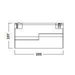 چراغ مگنتی خطی متحرک 6 وات نور 3000K کد T239 (BLK) - Image 6
