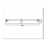 چراغ خطی مگنتی 18 وات نور 3000K کد T245 (BLK) - Image 2