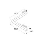 چراغ خطی مگنتی 10 وات L شکل نور 3000K کد T266-BLK - Image 2