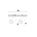 چراغ اسپات لایت مگنتی مینیاتوری 11 وات لنز 36 درجه نور 3000K کد T275 - Image 2