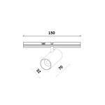 چراغ اسپات لایت مگنتی مینیاتوری 5.5 وات لنز 36 درجه نور 3000K کد T276 - Image 2