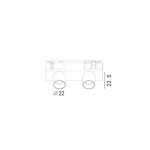 چراغ اسپات لایت مگنتی 2x4 وات لنز 24 درجه نور 3000K کد T292 (WHT) - T293 (BLK) - Image 2