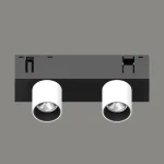 چراغ اسپات لایت مگنتی 2x4 وات لنز 24 درجه نور 3000K کد T292 (WHT) - T293 (BLK)